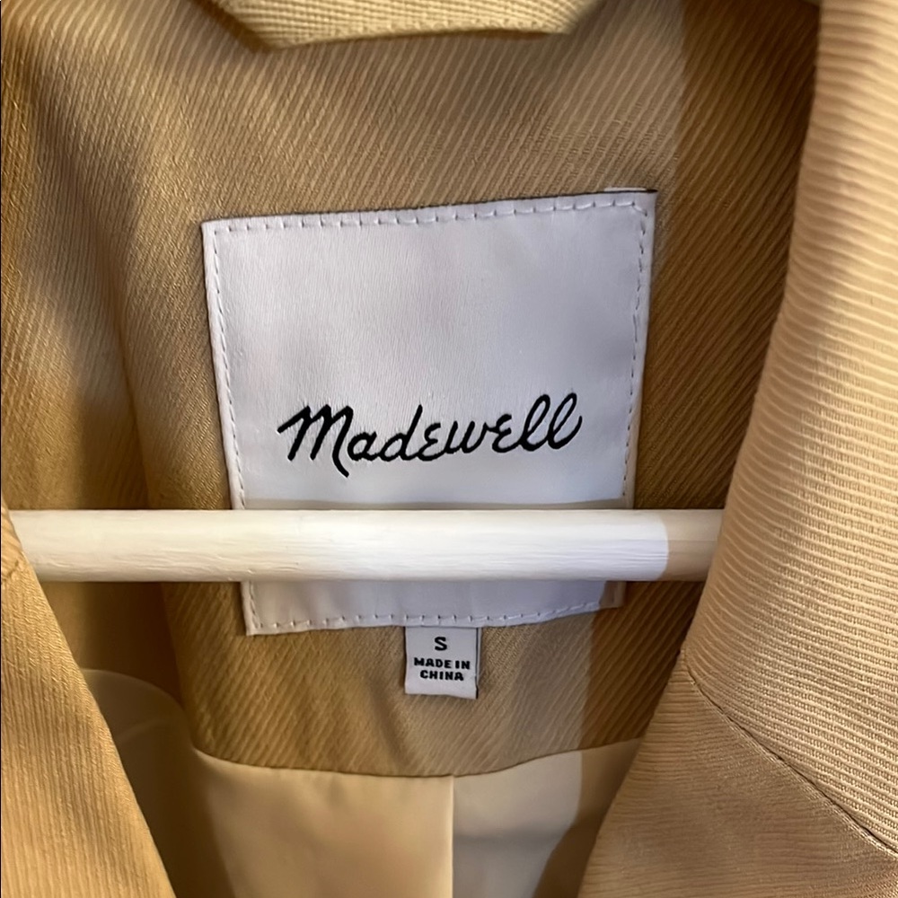 Soft Yellow/ Tan Double-Breasted Jacket - image 2